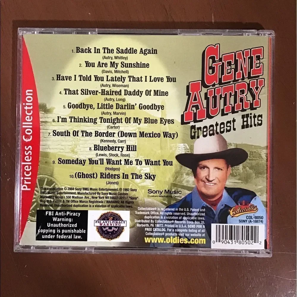 CD Gene Autry, Greatest Hits, Priceless Collection, good condition